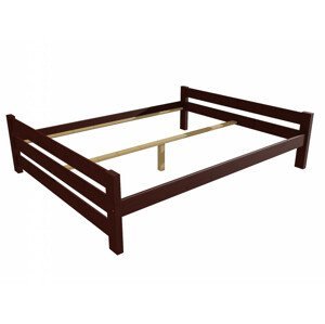 Manželská postel VMK013D masiv borovice (Rozměr: 120 x 200 cm, Barva dřeva: moření ořech)