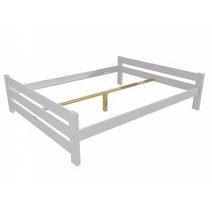 Manželská postel VMK013D masiv borovice (Rozměr: 120 x 200 cm, Barva dřeva: barva bílá)