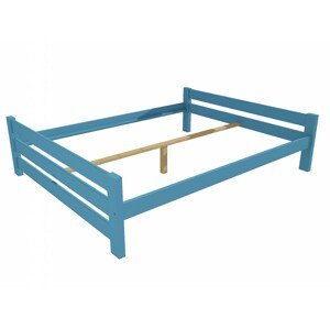 Manželská postel VMK013D masiv borovice (Rozměr: 120 x 200 cm, Barva dřeva: barva modrá)