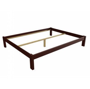 Manželská postel VMK014A masiv borovice (Rozměr: 120 x 200 cm, Barva dřeva: moření ořech)