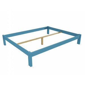 Manželská postel VMK014A masiv borovice (Rozměr: 120 x 200 cm, Barva dřeva: barva modrá)