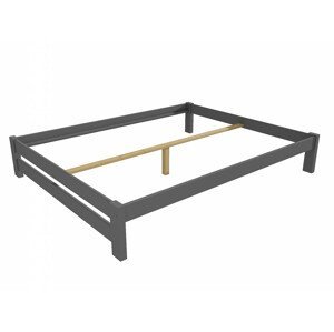 Manželská postel VMK014B masiv borovice (Rozměr: 140 x 200 cm, Barva dřeva: barva šedá)