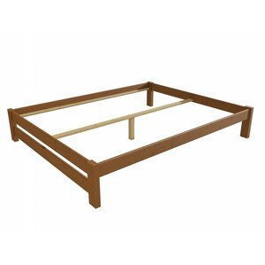 Manželská postel VMK014B masiv borovice (Rozměr: 120 x 200 cm, Barva dřeva: moření dub)