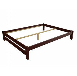 Manželská postel VMK014B masiv borovice (Rozměr: 120 x 200 cm, Barva dřeva: moření ořech)
