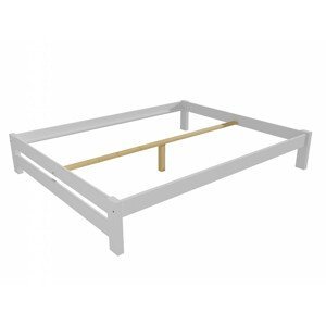 Manželská postel VMK014B masiv borovice (Rozměr: 120 x 200 cm, Barva dřeva: barva bílá)