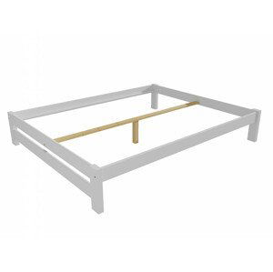 Manželská postel VMK014B masiv borovice (Rozměr: 160 x 200 cm, Barva dřeva: barva bílá)