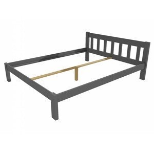 Manželská postel VMK015A masiv borovice (Rozměr: 120 x 200 cm, Barva dřeva: barva šedá)