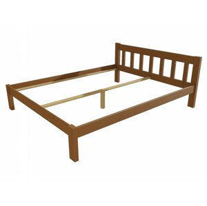Manželská postel VMK015A masiv borovice (Rozměr: 140 x 200 cm, Barva dřeva: moření dub)