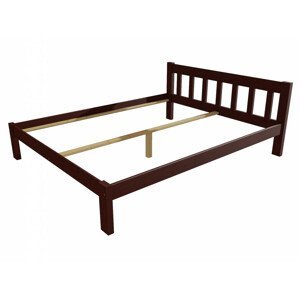 Manželská postel VMK015A masiv borovice (Rozměr: 120 x 200 cm, Barva dřeva: moření ořech)