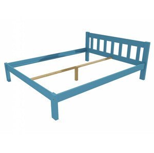 Manželská postel VMK015A masiv borovice (Rozměr: 120 x 200 cm, Barva dřeva: barva modrá)