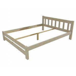 Manželská postel VMK015B masiv borovice (Rozměr: 180 x 200 cm, Barva dřeva: surové dřevo)