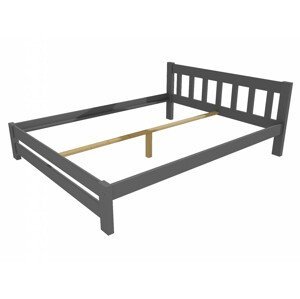 Manželská postel VMK015B masiv borovice (Rozměr: 120 x 200 cm, Barva dřeva: barva šedá)