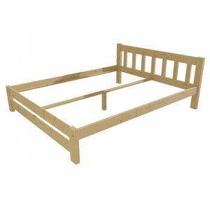 Manželská postel VMK015B masiv borovice (Rozměr: 140 x 200 cm, Barva dřeva: bezbarvý lak)