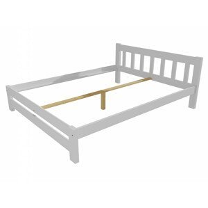 Manželská postel VMK015B masiv borovice (Rozměr: 180 x 200 cm, Barva dřeva: barva bílá)