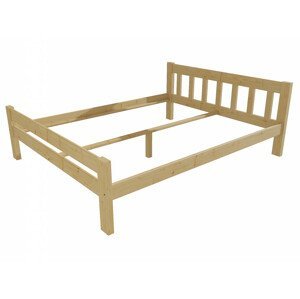 Manželská postel VMK015C masiv borovice (Rozměr: 140 x 200 cm, Barva dřeva: bezbarvý lak)