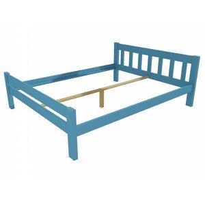 Manželská postel VMK015C masiv borovice (Rozměr: 160 x 200 cm, Barva dřeva: barva modrá)
