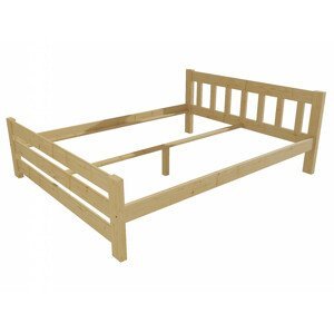 Manželská postel VMK015D masiv borovice (Rozměr: 120 x 200 cm, Barva dřeva: bezbarvý lak)