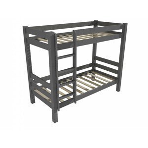 Patrová postel 8X8 03B (Rozměr: 90 x 190 cm, Barva dřeva: barva šedá)