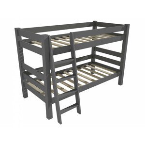 Patrová postel 8X8 10A (Rozměr: 80 x 180 cm, Barva dřeva: barva šedá)
