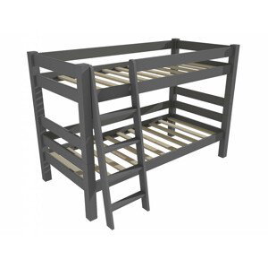 Patrová postel 8X8 10A (Rozměr: 90 x 190 cm, Barva dřeva: barva šedá)