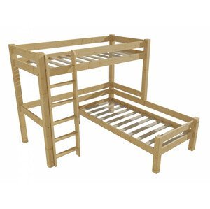 Patrová postel 8X8 12A (Rozměr: 80 x 190 / 80 x 190 cm, Barva dřeva: bezbarvý lak)