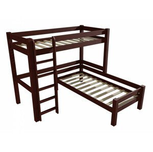 Patrová postel 8X8 12A (Rozměr: 90 x 180 / 90 x 180 cm, Barva dřeva: moření ořech)