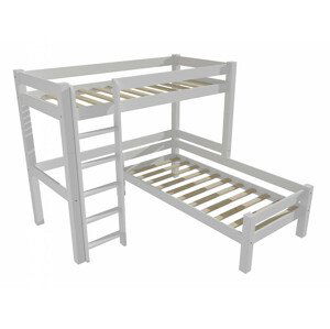 Patrová postel 8X8 12A (Rozměr: 90 x 200 / 90 x 200 cm, Barva dřeva: barva bílá)