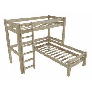 Patrová postel 8X8 12A (Rozměr: 80 x 180 / 80 x 180 cm, Barva dřeva: surové dřevo)