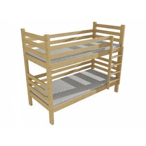 Patrová postel M 007 NEW* (Rozměr: 90 x 190 cm, Prostor mezi lůžky: 80 cm, Barva dřeva: surové dřevo)