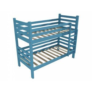 Patrová postel M 007 NEW* (Rozměr: 90 x 200 cm, Prostor mezi lůžky: 100 cm, Barva dřeva: barva modrá)