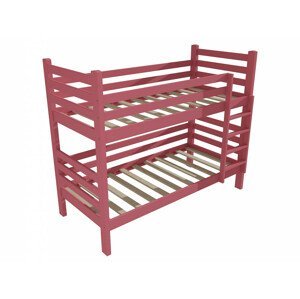 Patrová postel M 007 NEW* (Rozměr: 90 x 200 cm, Prostor mezi lůžky: 100 cm, Barva dřeva: barva růžová)