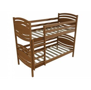 Patrová postel PP 001 (Rozměr: 90 x 190 cm, Prostor mezi lůžky: 80 cm, Barva dřeva: moření dub)