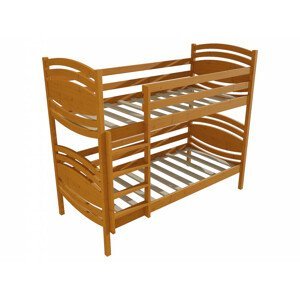 Patrová postel PP 001 (Rozměr: 90 x 190 cm, Prostor mezi lůžky: 90 cm, Barva dřeva: moření olše)