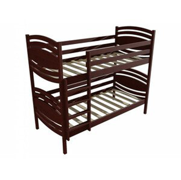 Patrová postel PP 001 (Rozměr: 80 x 190 cm, Prostor mezi lůžky: 90 cm, Barva dřeva: moření ořech)