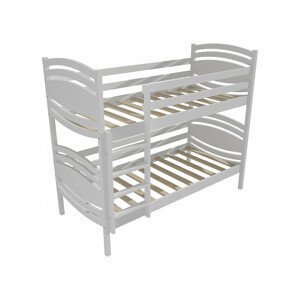 Patrová postel PP 001 (Rozměr: 90 x 190 cm, Prostor mezi lůžky: 80 cm, Barva dřeva: barva bílá)