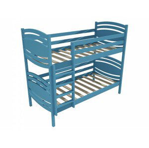 Patrová postel PP 001 (Rozměr: 90 x 200 cm, Prostor mezi lůžky: 90 cm, Barva dřeva: barva modrá)
