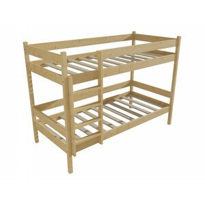 Patrová postel PP 002 (Rozměr: 90 x 190 cm, Prostor mezi lůžky: 80 cm, Barva dřeva: bezbarvý lak)