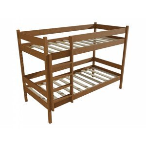 Patrová postel PP 002 (Rozměr: 90 x 190 cm, Prostor mezi lůžky: 80 cm, Barva dřeva: moření dub)