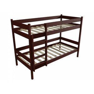 Patrová postel PP 002 (Rozměr: 90 x 190 cm, Prostor mezi lůžky: 80 cm, Barva dřeva: moření ořech)