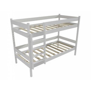 Patrová postel PP 002 (Rozměr: 90 x 190 cm, Prostor mezi lůžky: 80 cm, Barva dřeva: barva bílá)