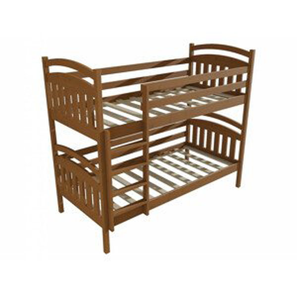 Patrová postel PP 003 (Rozměr: 80 x 180 cm, Prostor mezi lůžky: 90 cm, Barva dřeva: moření dub)