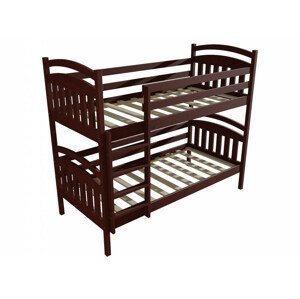 Patrová postel PP 003 (Rozměr: 90 x 200 cm, Prostor mezi lůžky: 90 cm, Barva dřeva: moření ořech)