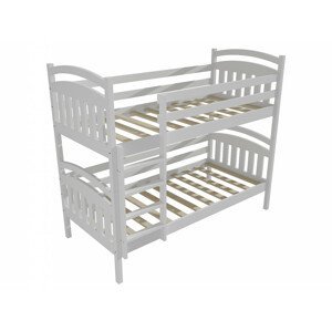 Patrová postel PP 003 (Rozměr: 90 x 190 cm, Prostor mezi lůžky: 80 cm, Barva dřeva: barva bílá)