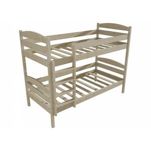 Patrová postel PP 004 (Rozměr: 90 x 190 cm, Prostor mezi lůžky: 90 cm, Barva dřeva: surové dřevo)