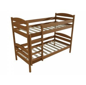 Patrová postel PP 004 (Rozměr: 90 x 190 cm, Prostor mezi lůžky: 80 cm, Barva dřeva: moření dub)