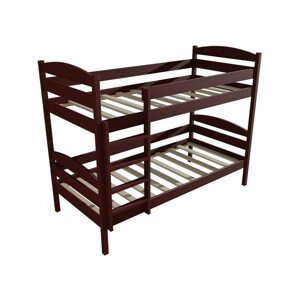 Patrová postel PP 004 (Rozměr: 90 x 190 cm, Prostor mezi lůžky: 80 cm, Barva dřeva: moření ořech)