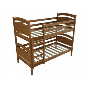 Patrová postel PP 006 (Rozměr: 90 x 190 cm, Prostor mezi lůžky: 80 cm, Barva dřeva: moření dub)