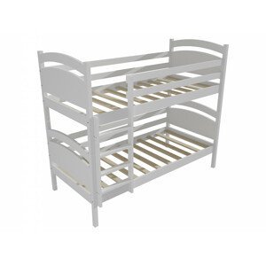 Patrová postel PP 006 (Rozměr: 90 x 190 cm, Prostor mezi lůžky: 80 cm, Barva dřeva: barva bílá)