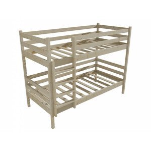Patrová postel PP 008 (Rozměr: 90 x 190 cm, Prostor mezi lůžky: 90 cm, Barva dřeva: surové dřevo)