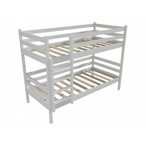 Patrová postel PP 008 (Rozměr: 90 x 190 cm, Prostor mezi lůžky: 80 cm, Barva dřeva: barva bílá)